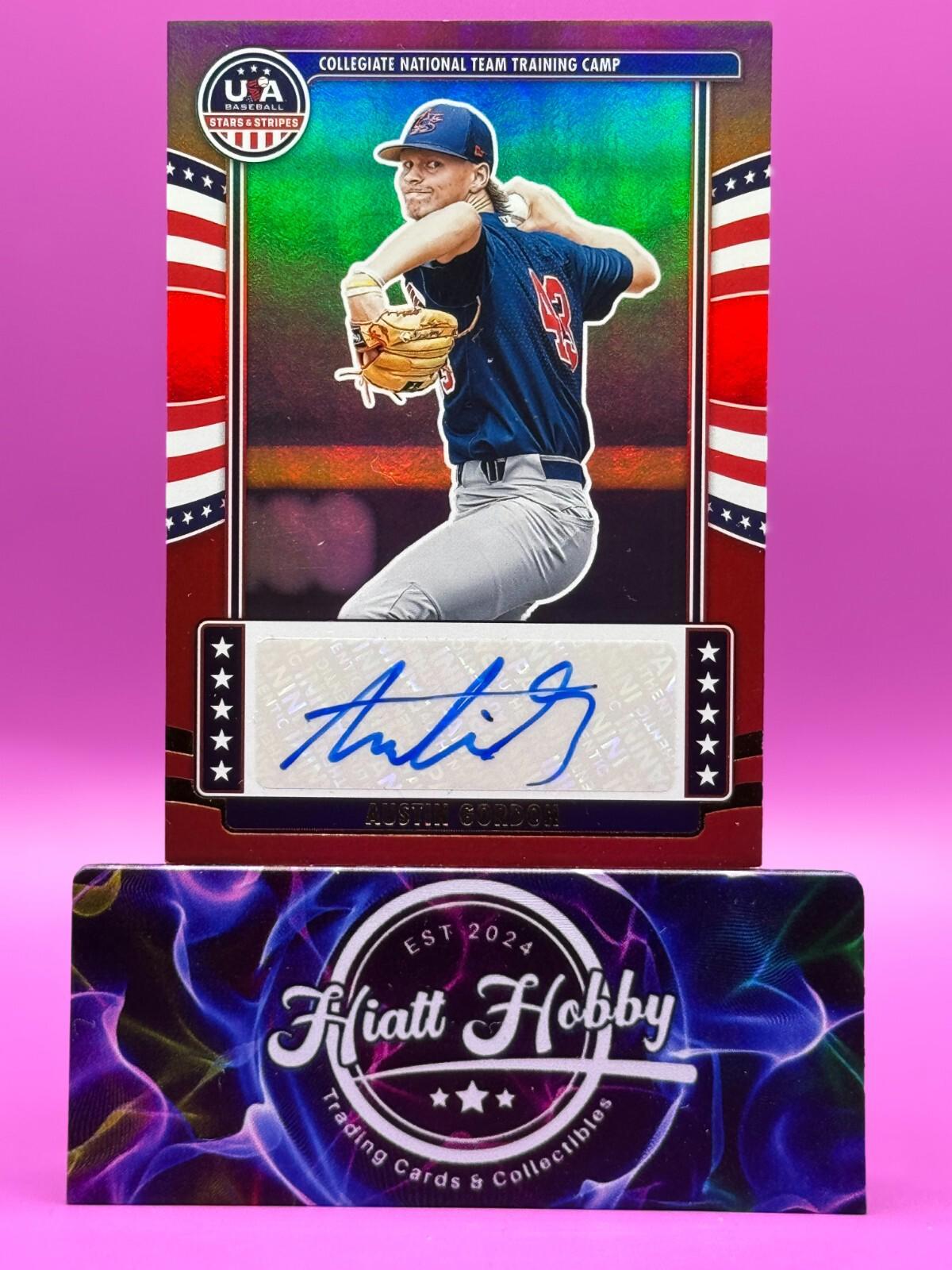 2024 Panini Stars and Stripes -  Signatures Red #NTS-AG Austin Gordon /49