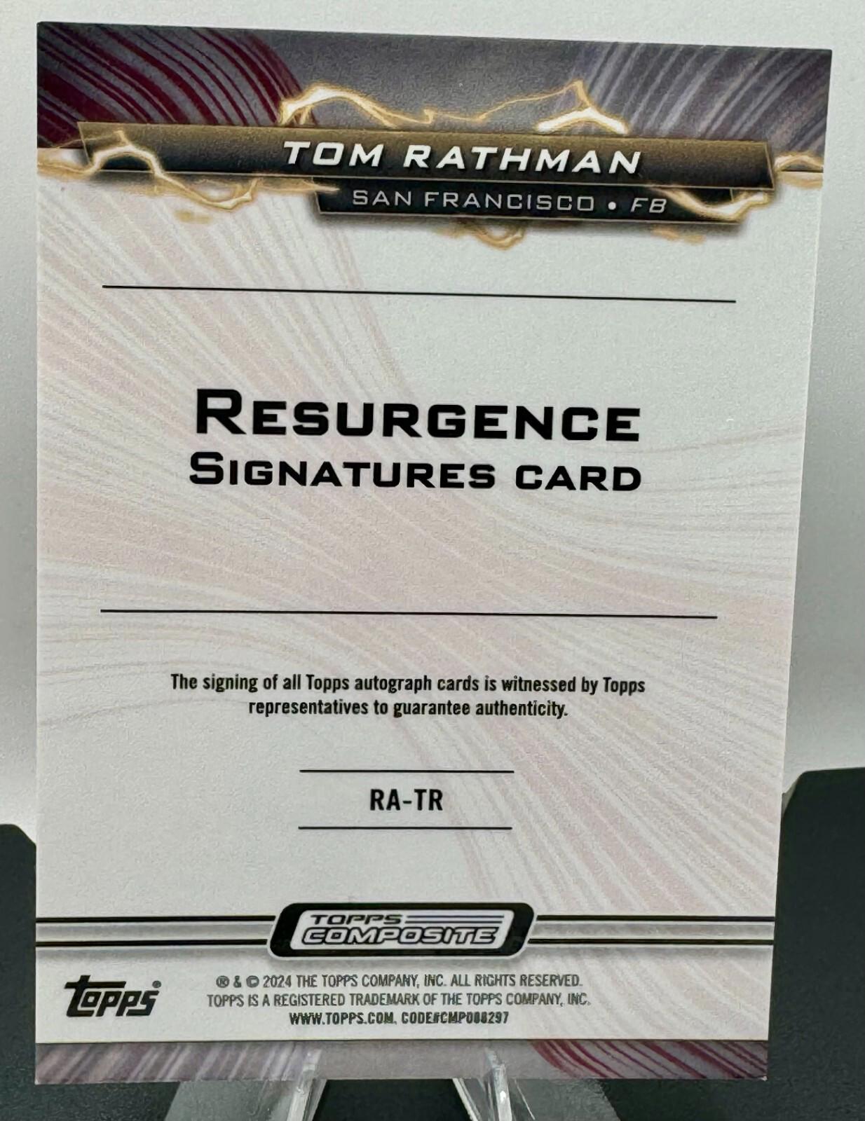 2023 Topps Composite - Teal Surge Refractor Auto  /149 - Tom Rathman #RA-TR