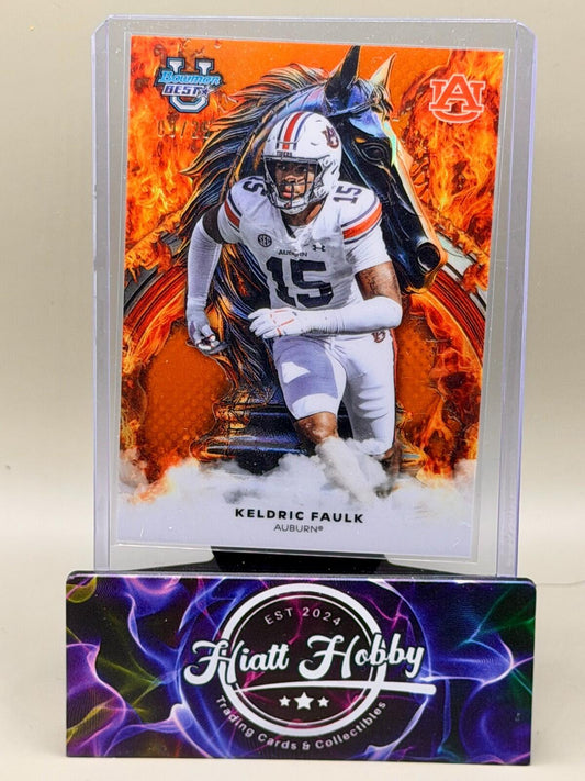 2025 Bowman's Best U - #W-16 Keldric Faulk - Workhorse - Orange /25