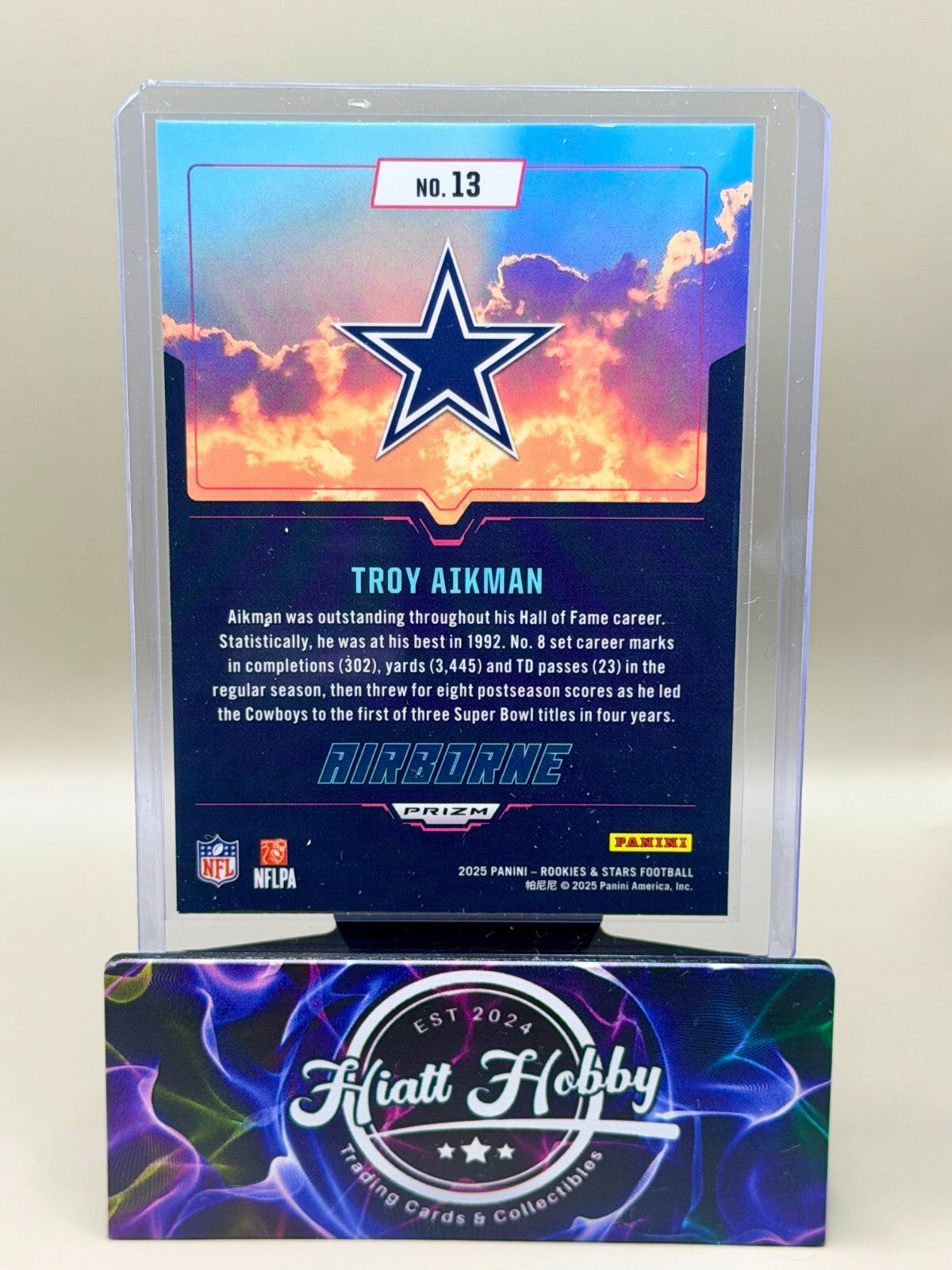 2025 Panini Rookies and Stars - #13 Troy Aikman - Airborne - Laser (RC)