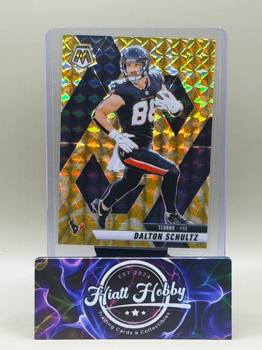 2025 Panini Mosaic Football - #85 Dalton Schultz - Reactive Yellow Mosaic