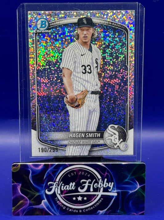 2025 Bowman Chrome - Hagen Smith #BCP-44 - Sparkle Refractor /299 (RC)