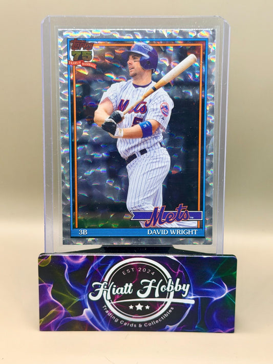 2026 Topps Series 1 - #T91-66 David Wright - 1991 Topps - Crackleboard Foil