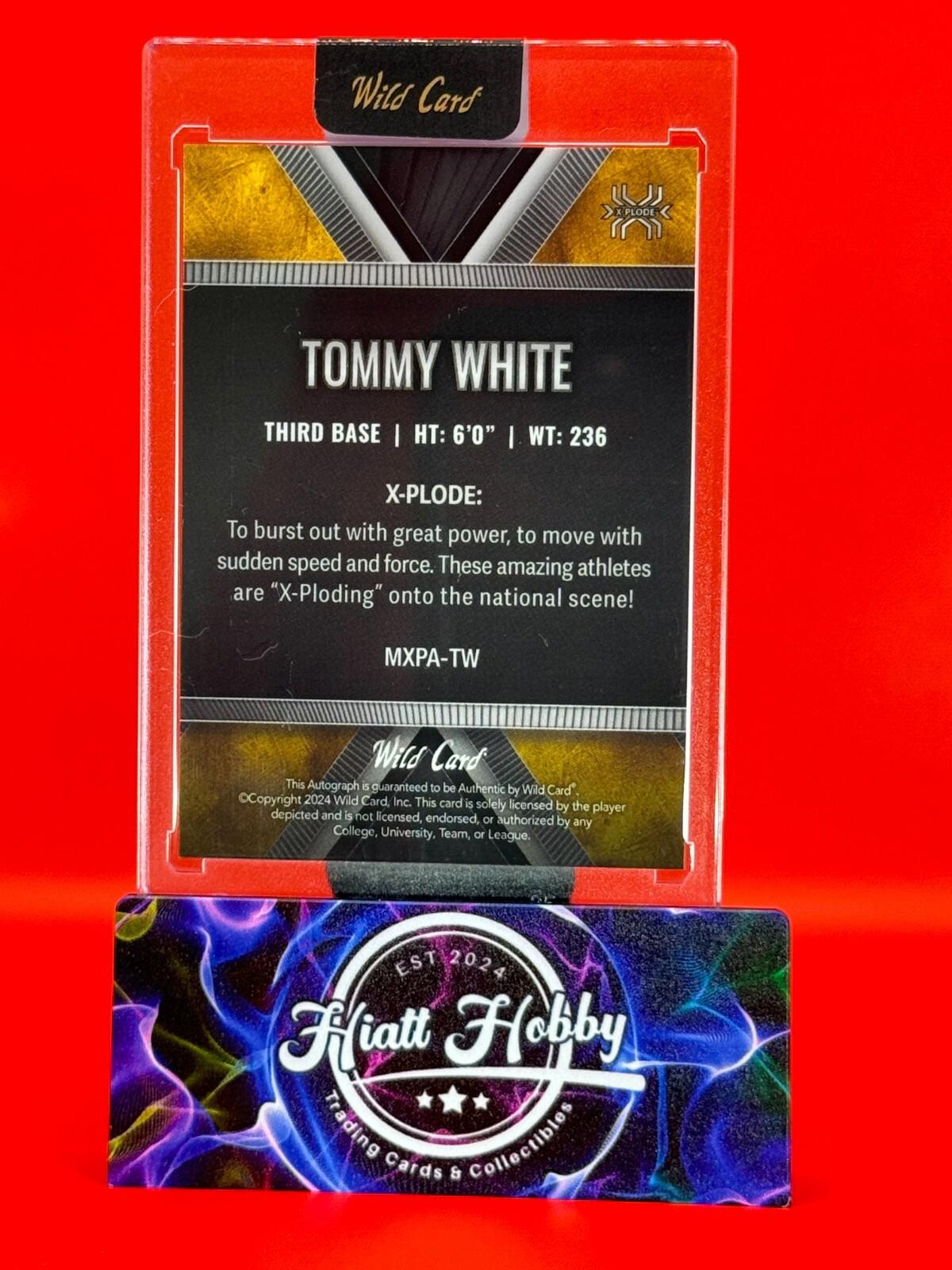 2024 Wild Card Matte - Tommy White #MXPA-TW - Black/Gold X-Plode Auto 1/1