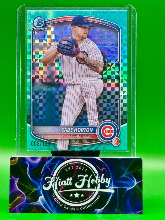 2025 Bowman Chrome - Cade Horton #BCP-10 - Aqua X-Fractor 8/125