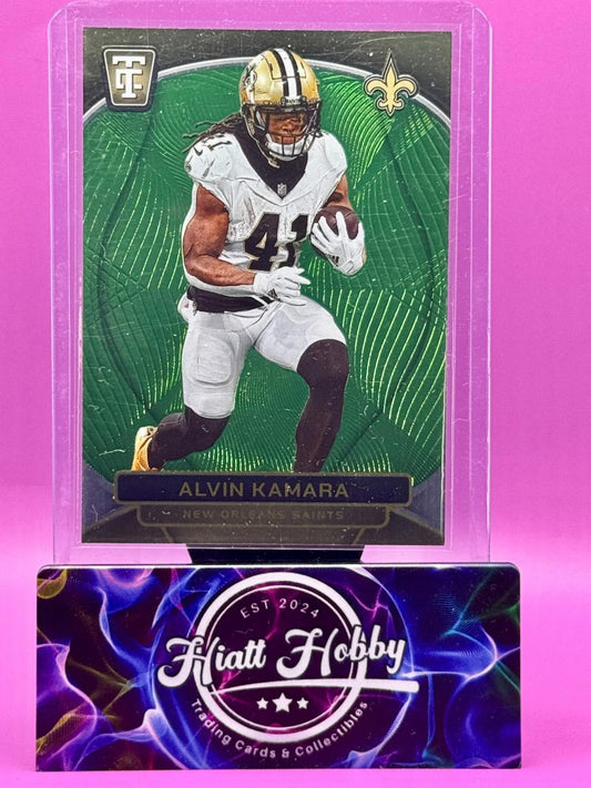 2024 Panini Total Certified Football - Alvin Kamara #64 - Neon Green Mirror /99