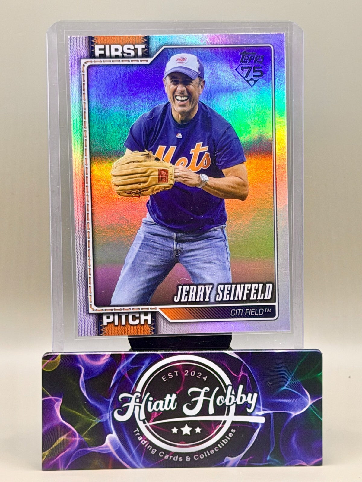 2026 Topps Series Two - #FP-10 Jerry Seinfeld - First Pitch - Rainbow Foil