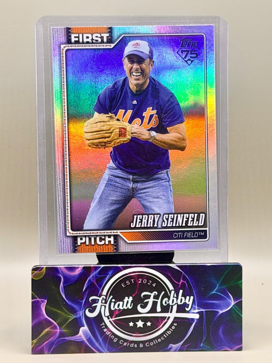2026 Topps Series Two - #FP-10 Jerry Seinfeld - First Pitch - Rainbow Foil