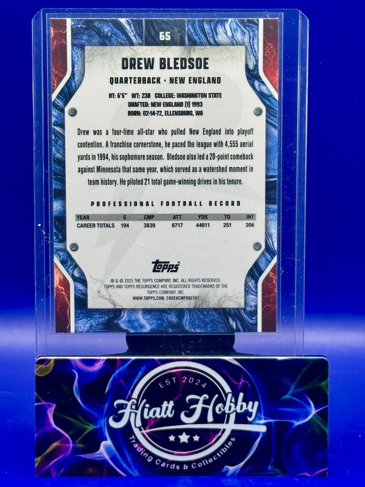 2024 Topps Resurgence - Drew Bledsoe #65 - Blue & Orange Spark