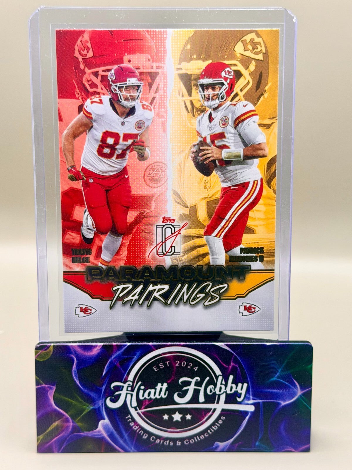2025 Topps Signature Class - #PP-11 Kelce / Mahomes - Paramount Pairings
