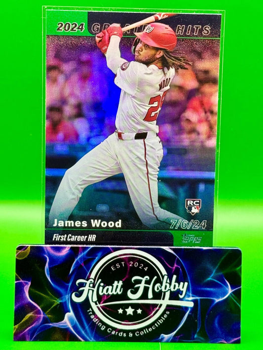 2025 Topps Baseball  - James Wood #GH-13 - Greatest Hits - Green Foil /99