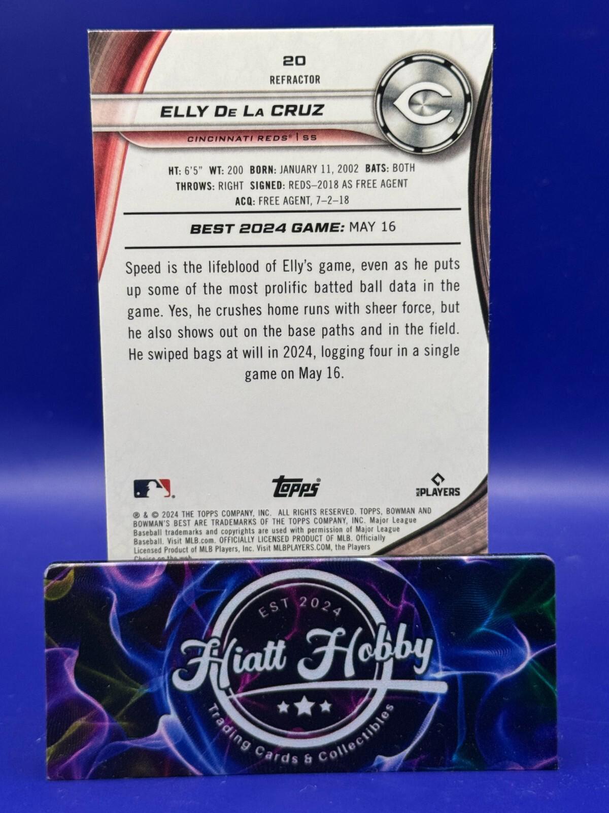 2024 Bowman's Best Baseball - Elly De La Cruz #20 - Refractor