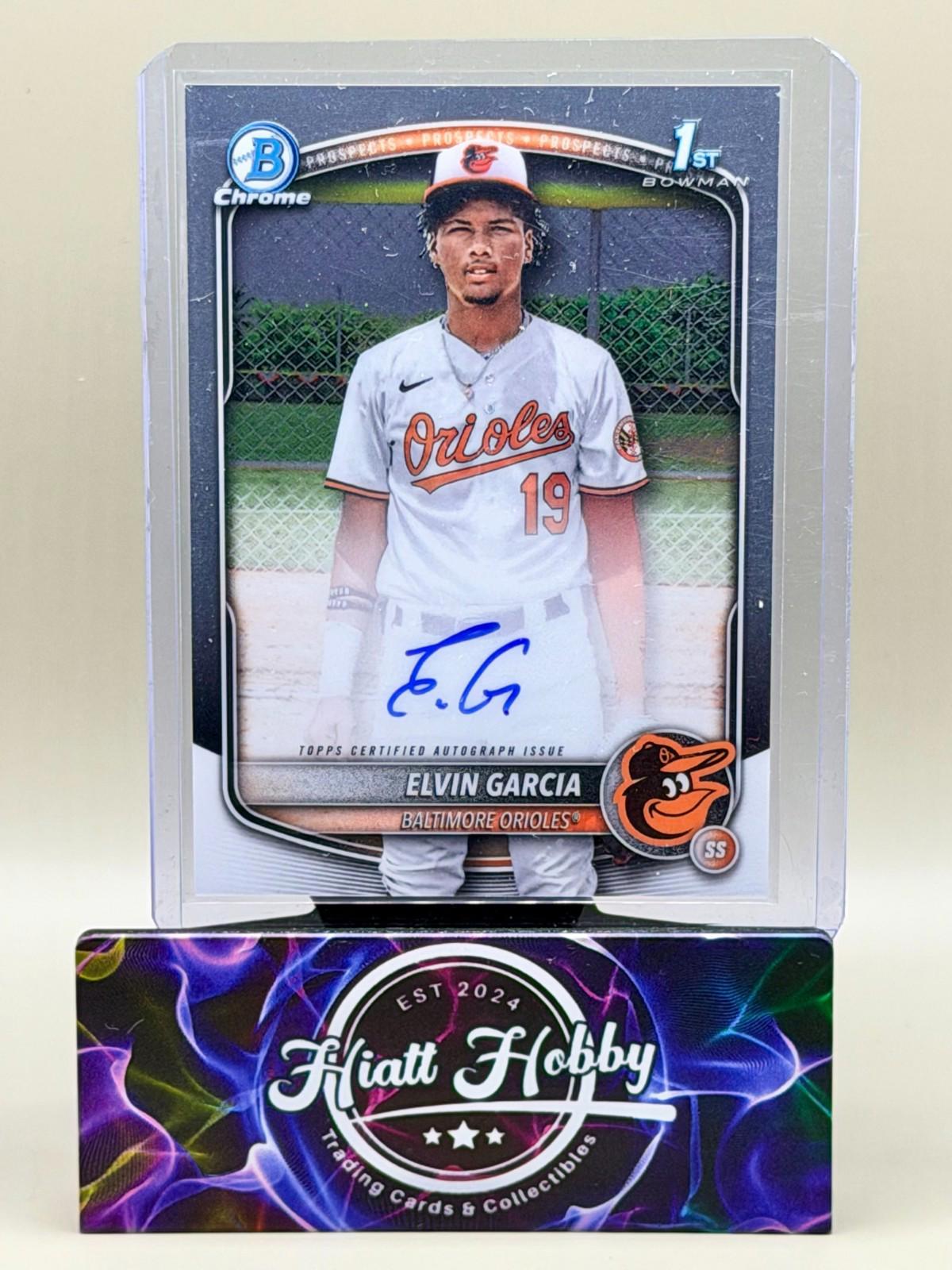 2025 Bowman Chrome - Elvin Garcia #CPA-EG - Chrome Auto (RC, AU)