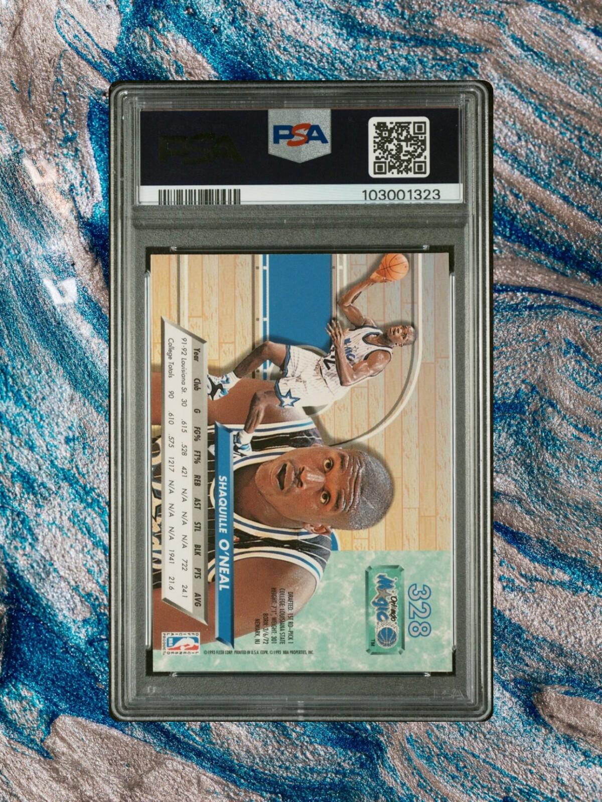 1992-93 Fleer Ultra - Shaquille O'Neal #328 (RC) - PSA 8