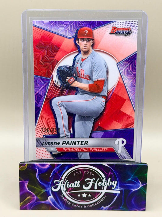 2025 Bowman's Best - #TP-11 Andrew Painter - Purple Mojo /250 (RC)