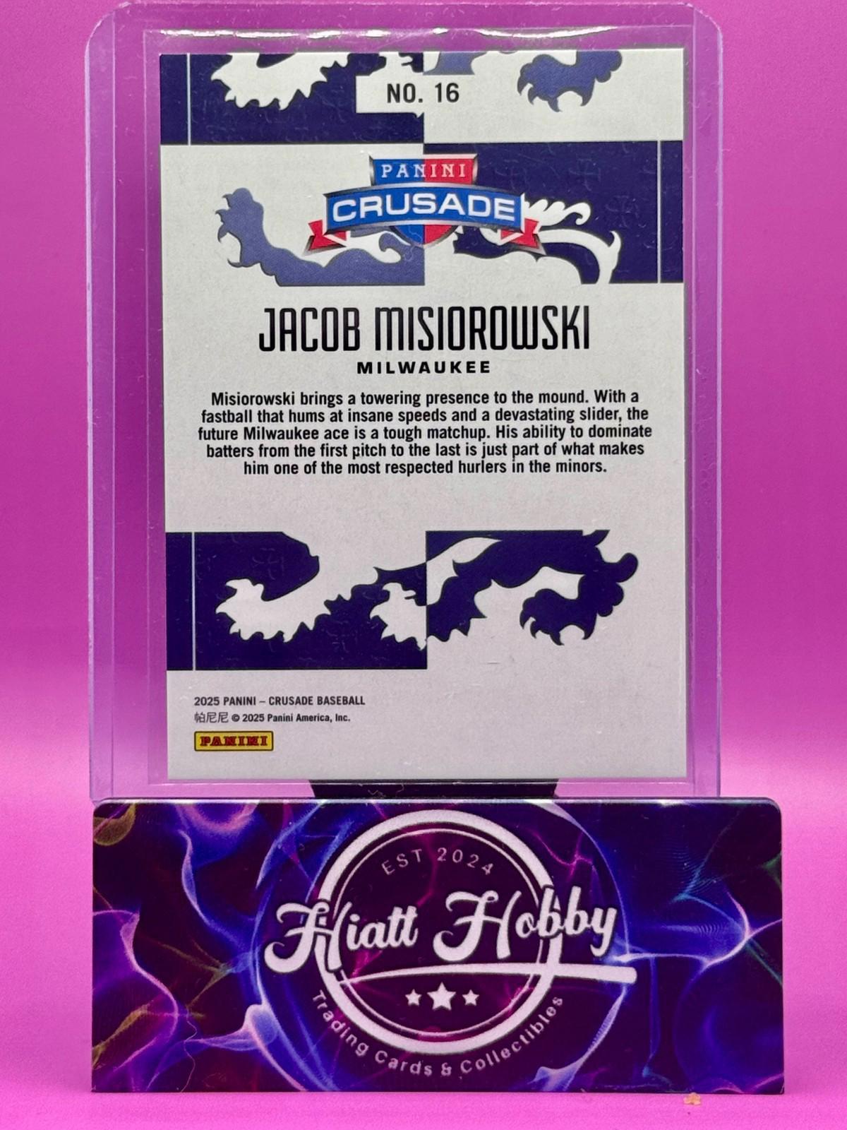 2025 Panini Crusade - Jacob Misiorowski #16 - Silver (RC)
