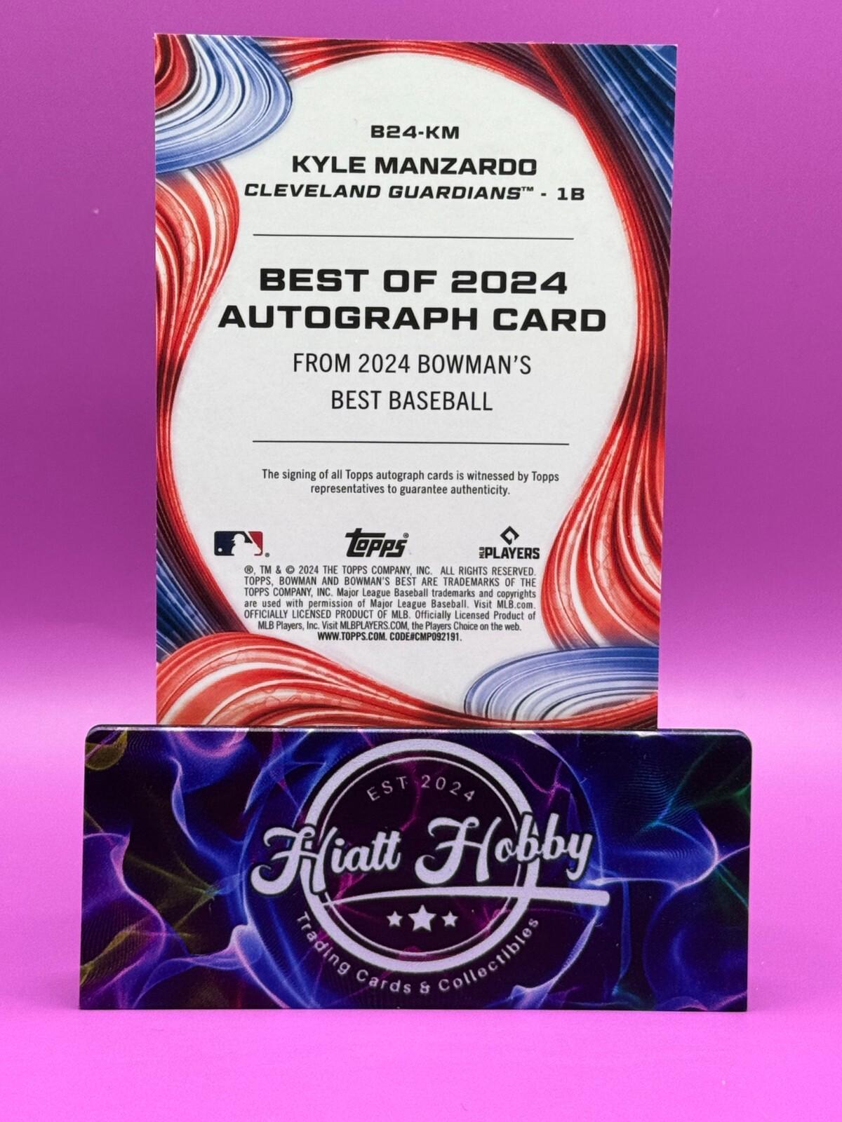 2024 Bowman's Best - Kyle Manzardo #B24-KM - Auto (RC, AU)