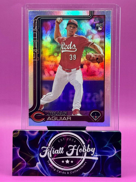 2025 Topps Series 2 - Julian Aguiar #566 Rainbow Foilboard (RC)