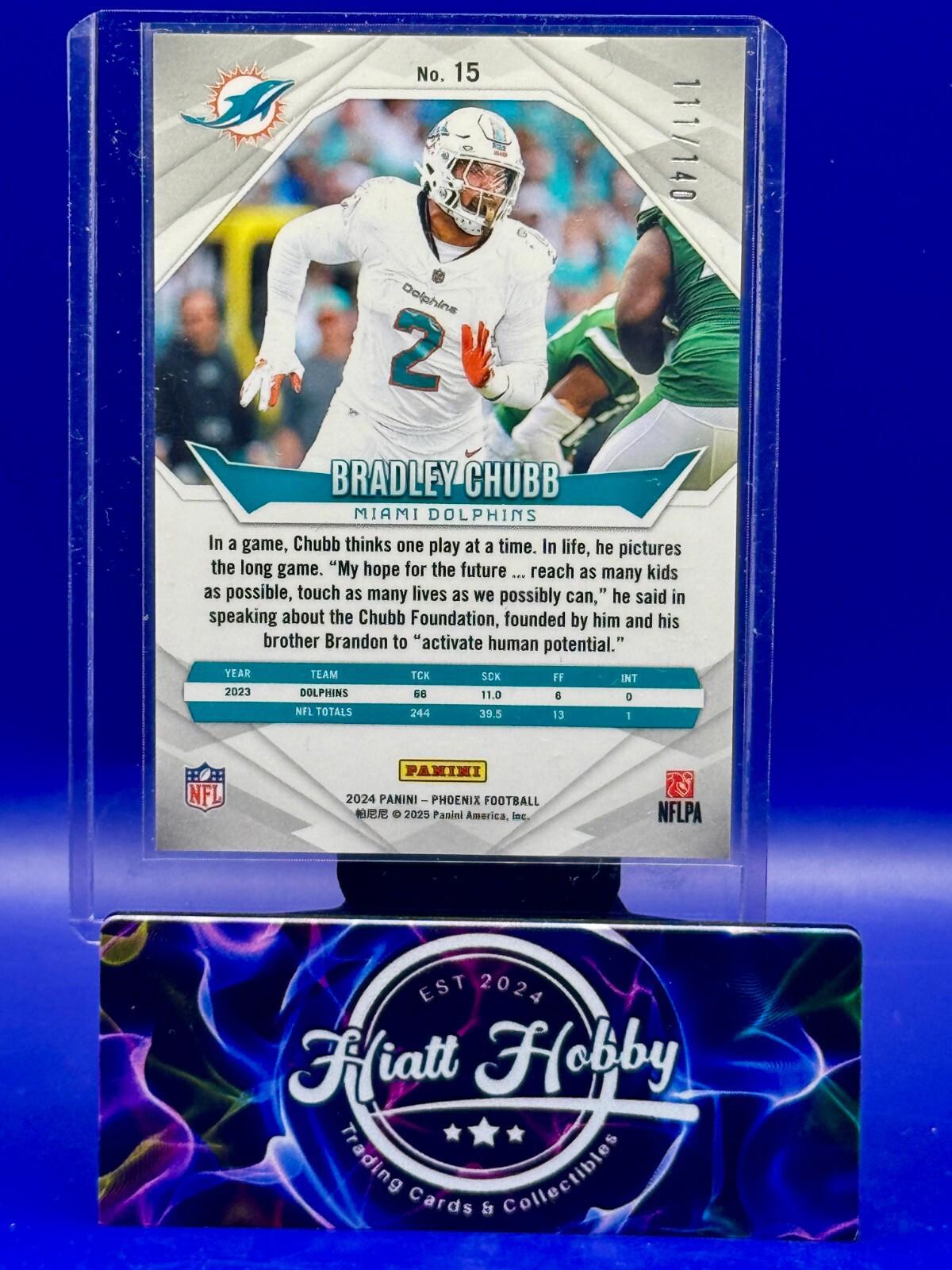 2024 Panini Phoenix - Bradley Chubb #15 - Red Hyper Prizm /140