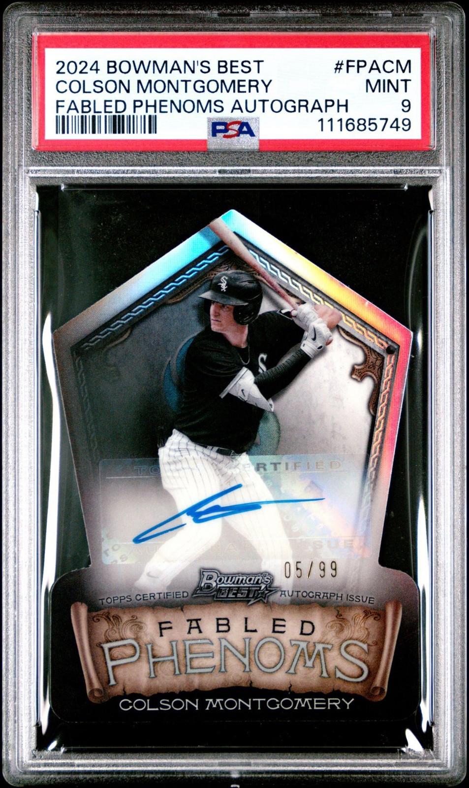 2024 Bowman's Best - Colson Montgomery - Fabled Phenoms Auto /99 (RC, AU) PSA 9