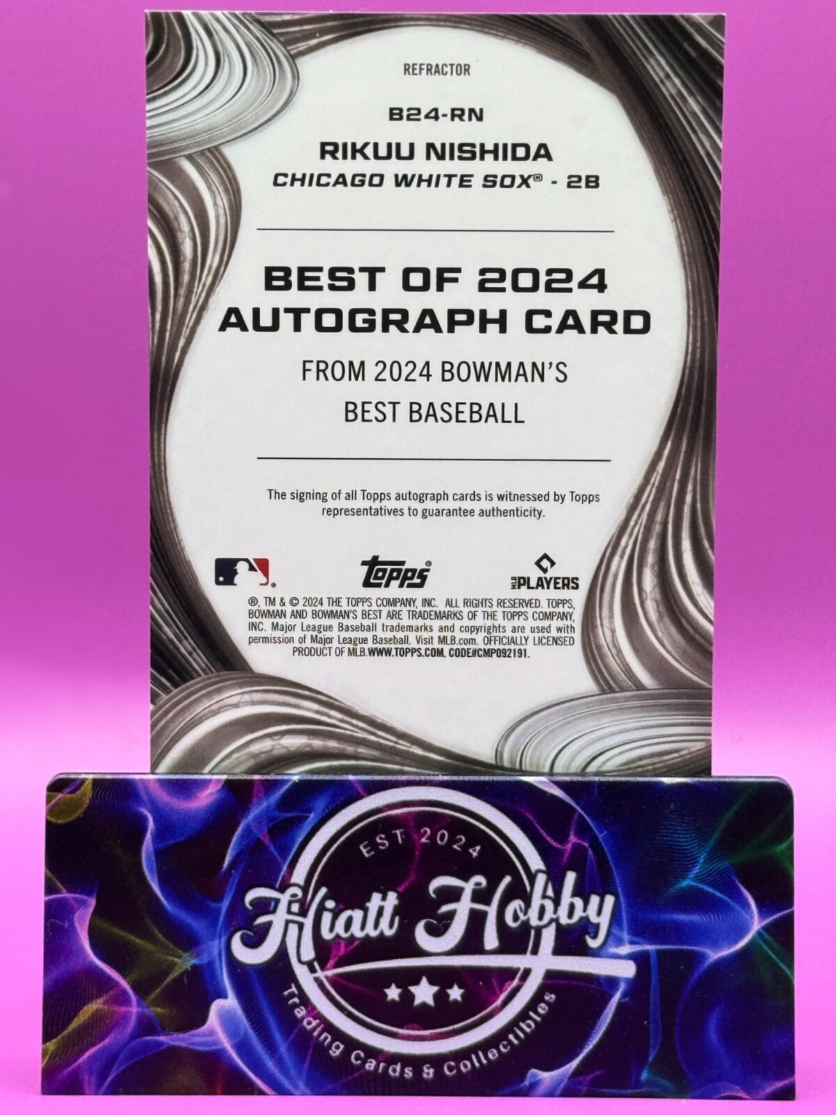 2024 Bowman's Best - Rokuu Nishida #B24-RN - Refractor Auto (RC, AU)