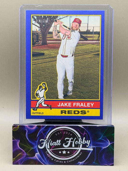 2025 Topps Heritage High Number - Jake Fraley #686 - Dark Blue Boarder