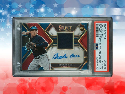 2023 Select Baseball - BROOKS LEE  #PJA-BL - RPA - Tri-Color /49 - PSA 8