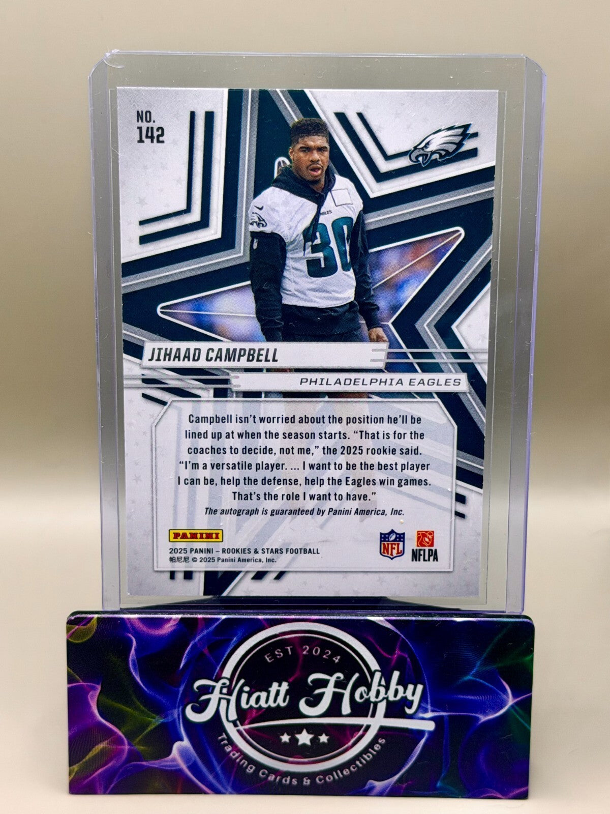 2025 Panini Rookies & Stars - #142 Jihaad Campbell - Auto - Preferred /349 (RC)