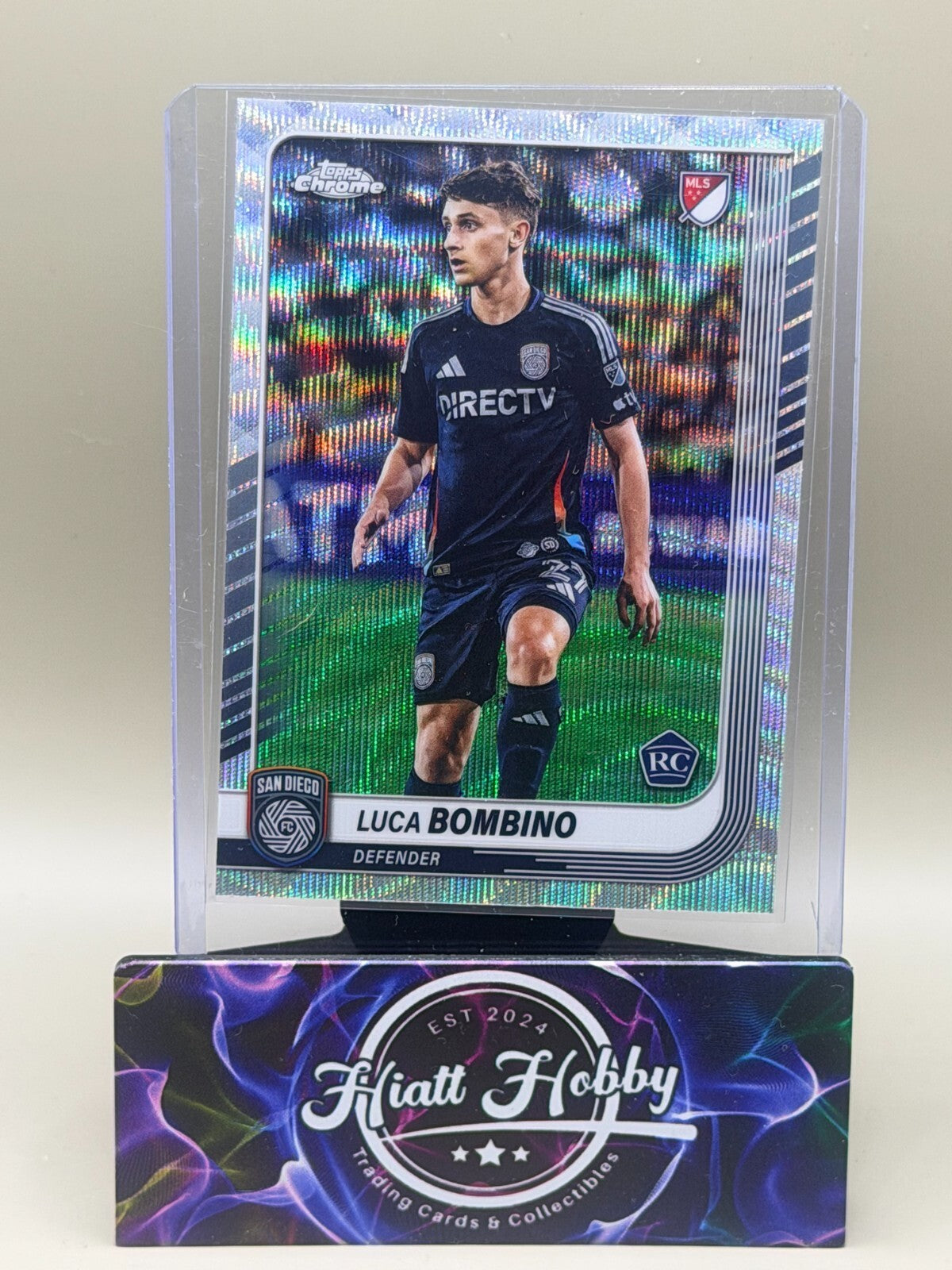 2025 Topps Chrome MLS Soccer - #136 Luca Bombino - Wave Refractor (RC)