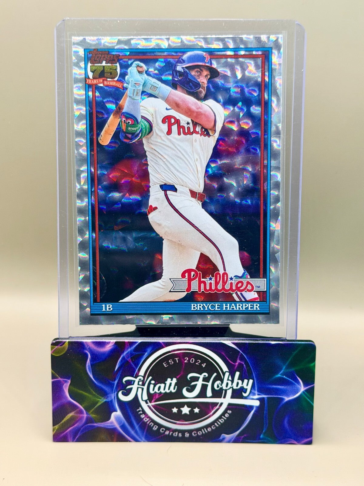 2026 Topps Series 1 - #T91-60 Bryce Harper - 1991 Topps - Crackleboard Foil