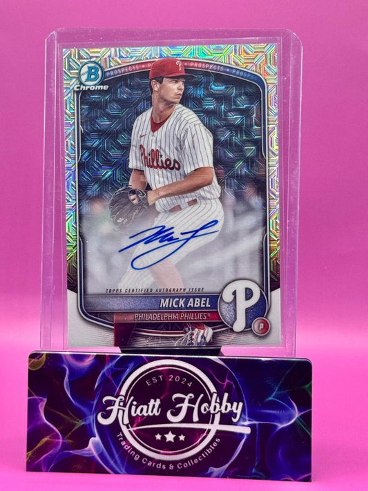 2025 Bowman - Chrome Prospect Autographs Mick Abel #BMA-MA - Mojo Auto (AU, RC)