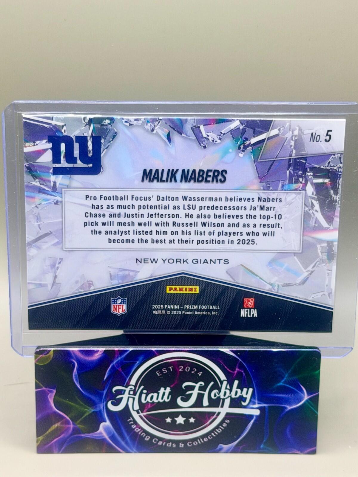 2025 Panini Prizm Football - #5 Malik Nabers - Prizm Break