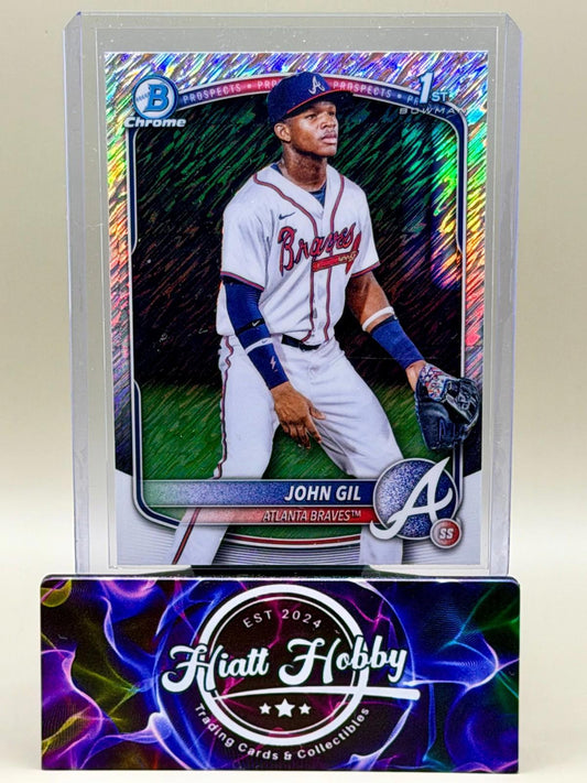 2025 Bowman Chrome - John Gil #BCP-172 - Shimmer Refractor (RC)