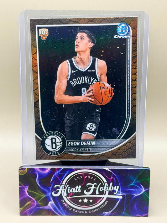 2025-26 Bowman Chrome Basketball - #BCV-8 Egor Demin - Reptilian (RC)