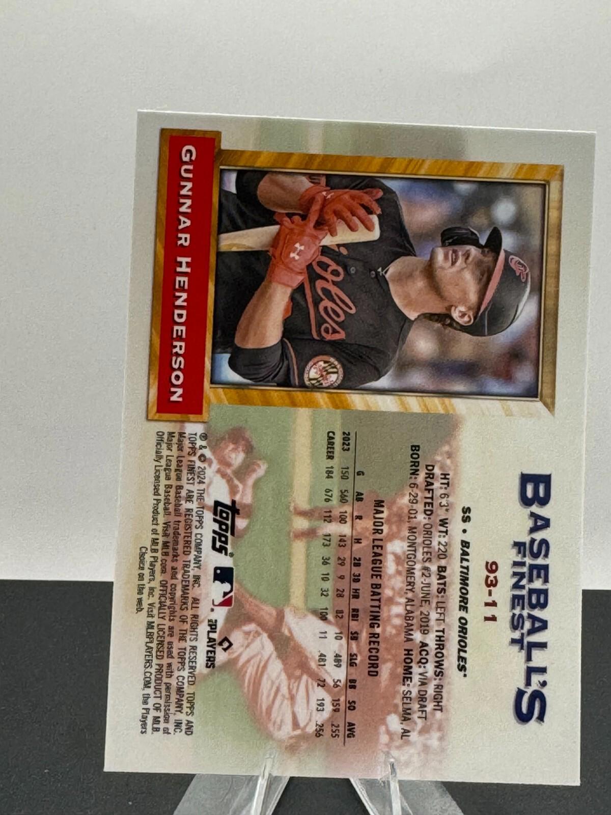 2024 Topps Finest Baseball - Baseball's Finest - LOT of 3