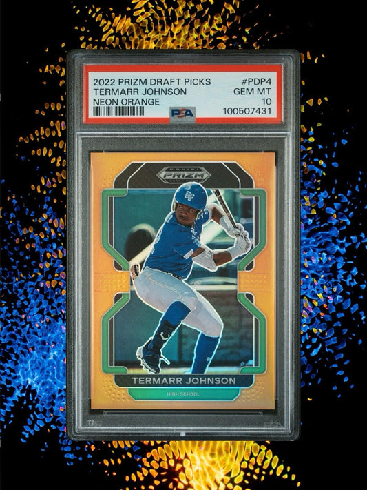 2022 Panini Prizm Draft Picks - Termarr Johnson #PDP4 - Neon Orange /50 - PSA 10