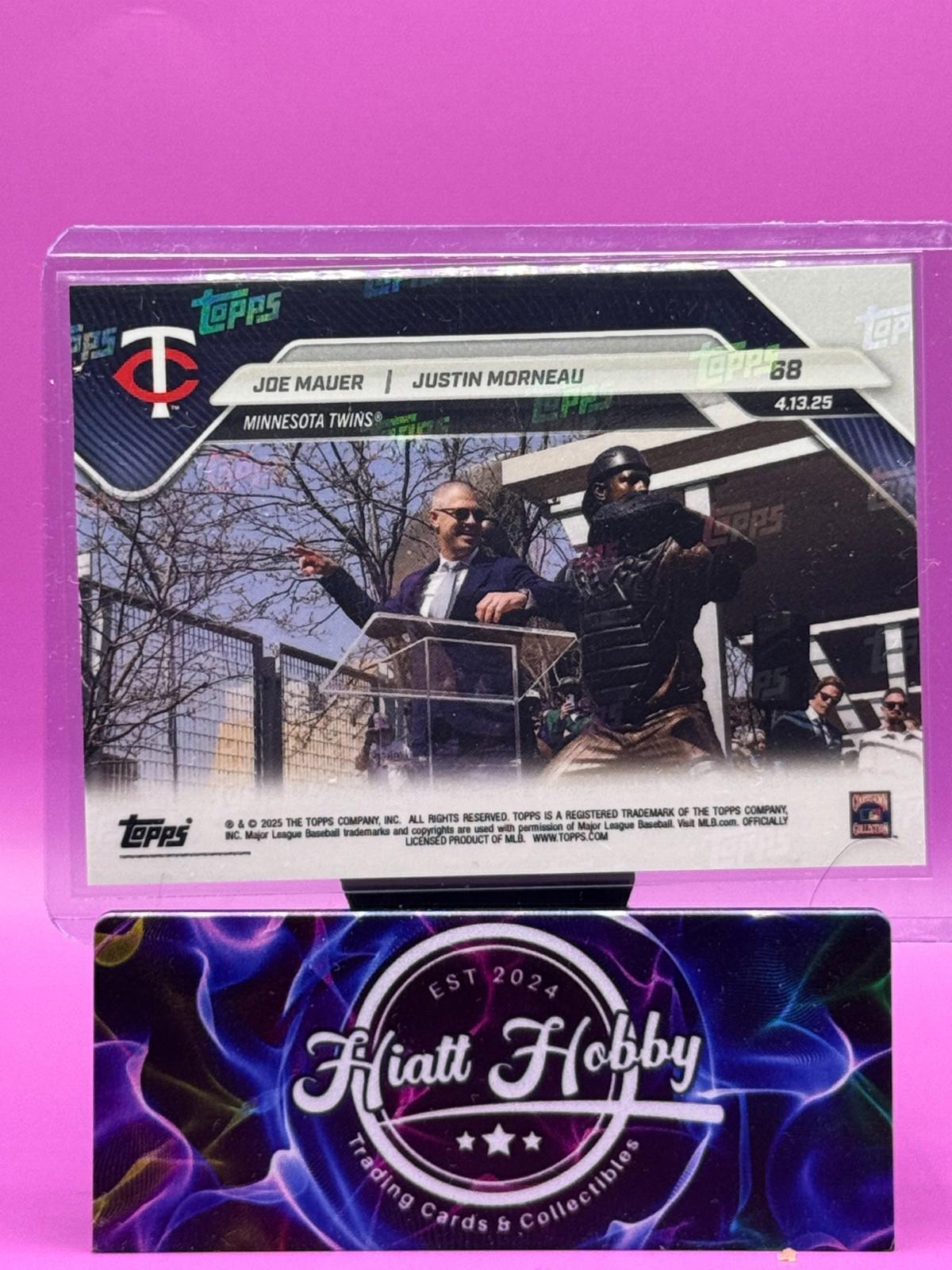2025 Topps Now - Joe Mauer & Justin Morneau #68 - Orange /25