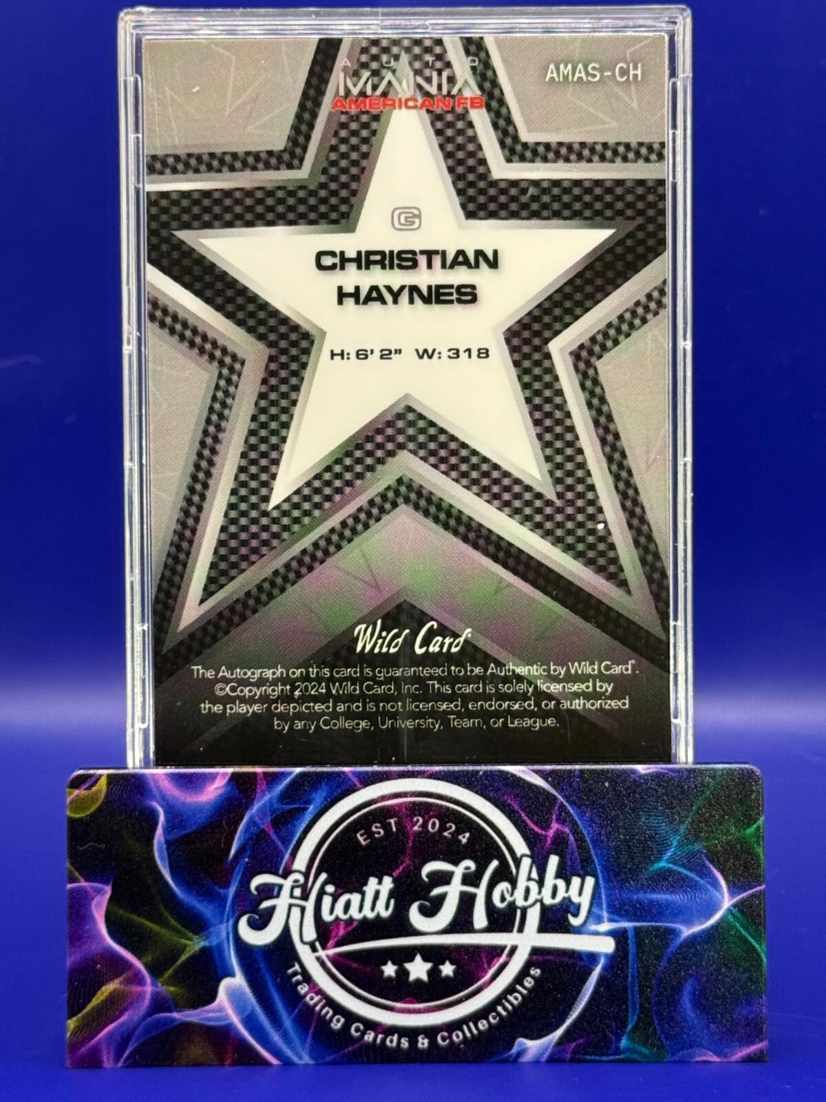 2024 Wild Card Auto Mania - Christian Haynes #AMAS-CH - American Flag /25