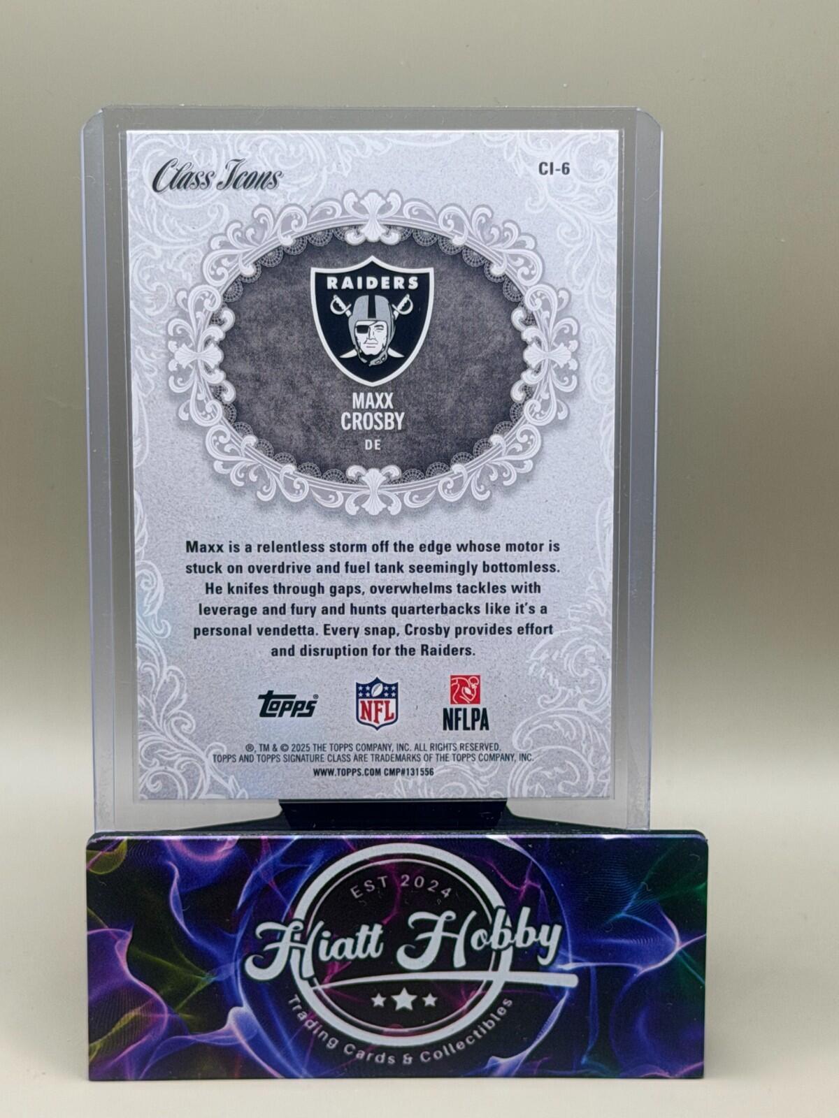 2025 Topps Signature Series Football - #CI-6 Maxx Crosby - Class Icons