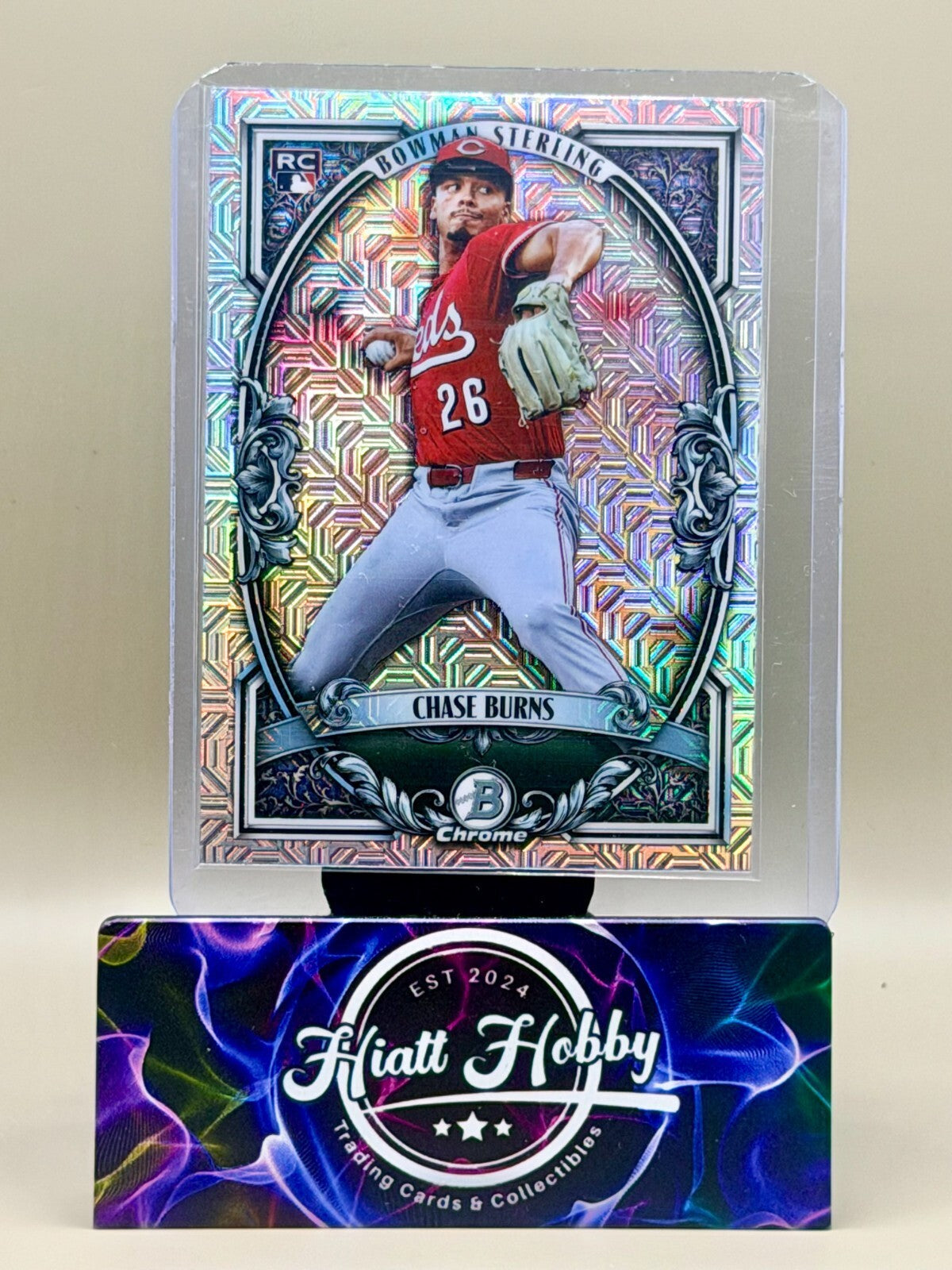 2026 Bowman Chrome Baseball - #BST-10 Chase Burns - Bowman Sterling - Mojo (RC)
