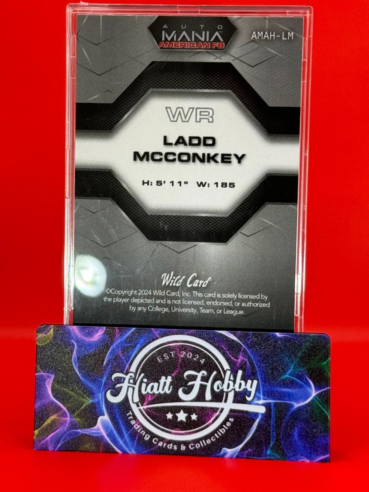 2024 Wild Card Auto Mania - Ladd McConkey #AMAH-LN -American Flag Laser Foil /25