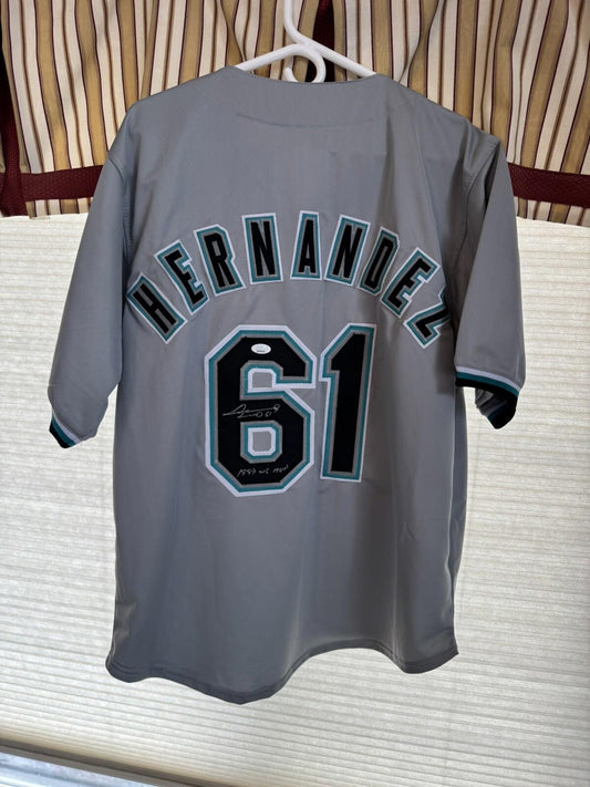 Livan Hernandez Signed Florida Marlins Jersey inscribed “97 WS MVP”  w/ COA