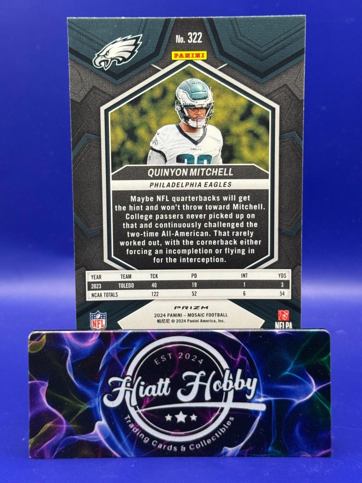 2024 Panini Mosaic Football - Quinyon Mitchell #322 - Camo Pink