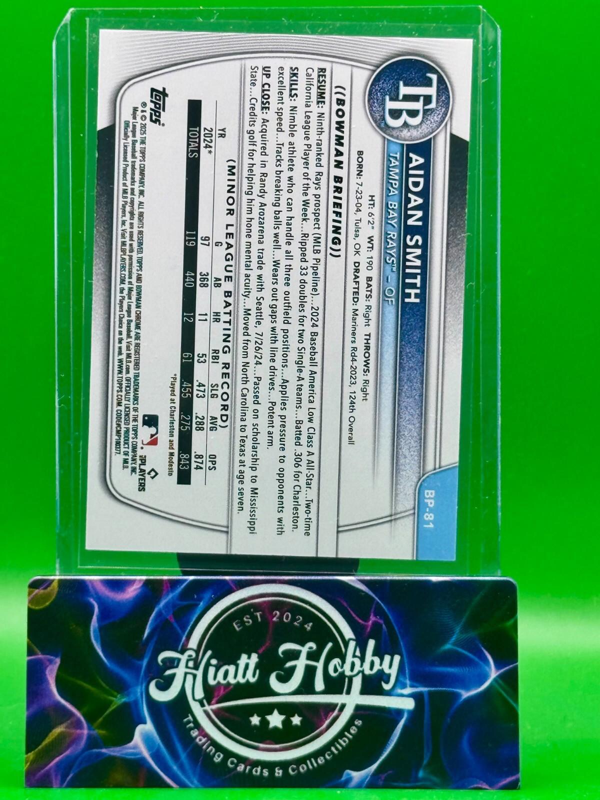2025 Bowman - Aidan Smith #BP-81 - Gold Border /50