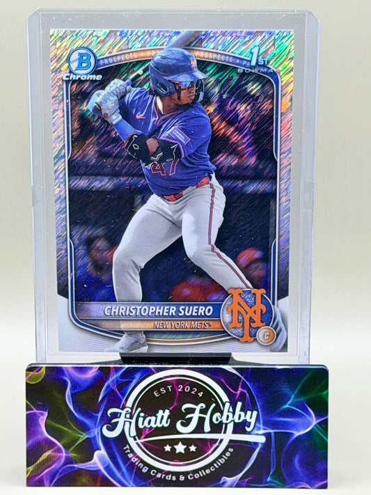 2025 Bowman Chrome - Christopher Suero #BCP-191 - Shimmer Refractor (RC)