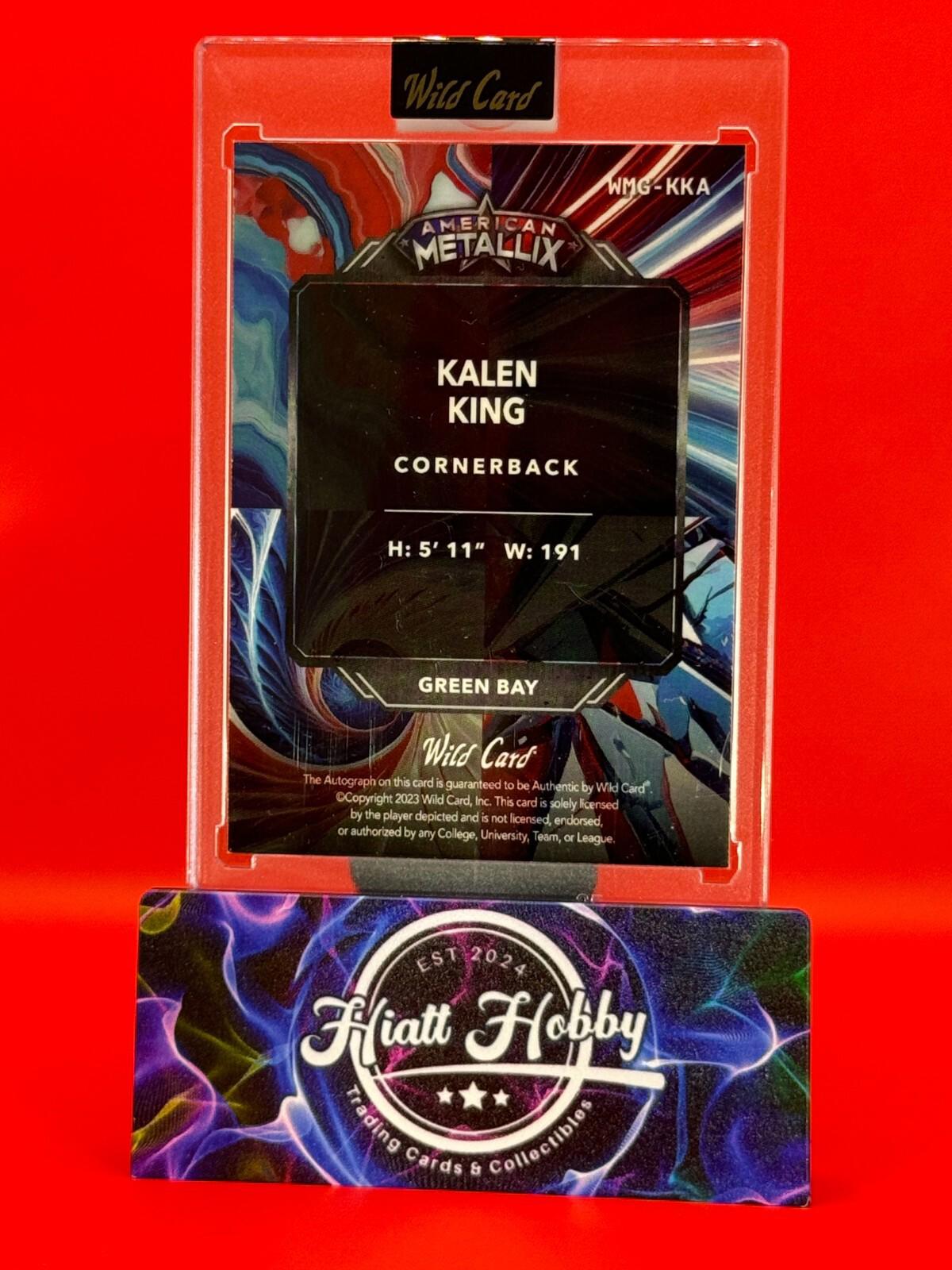 2023 Wild Card Metallix - Kalen King #WMG-KKA - Rainbow Foil Auto 1/3