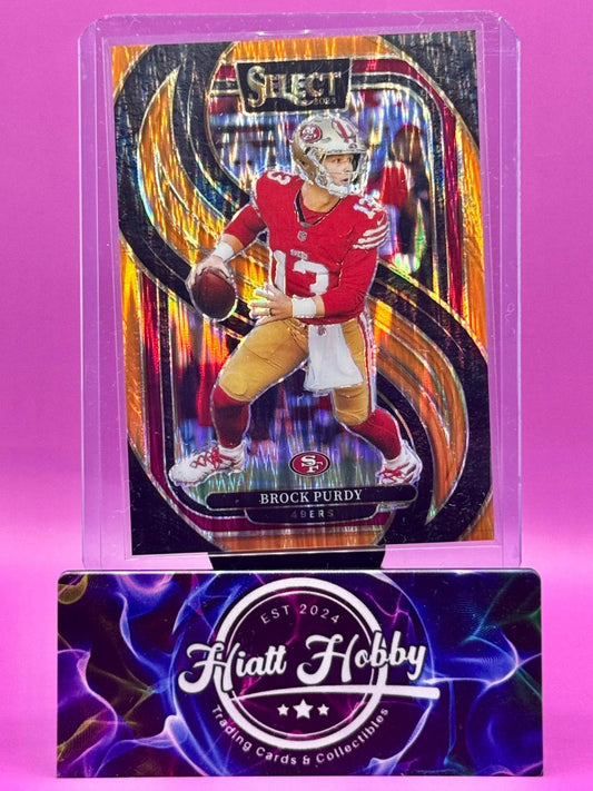 2024 Panini Select - Premier Level - Brock Purdy #124 Orange Shock Prizm /399