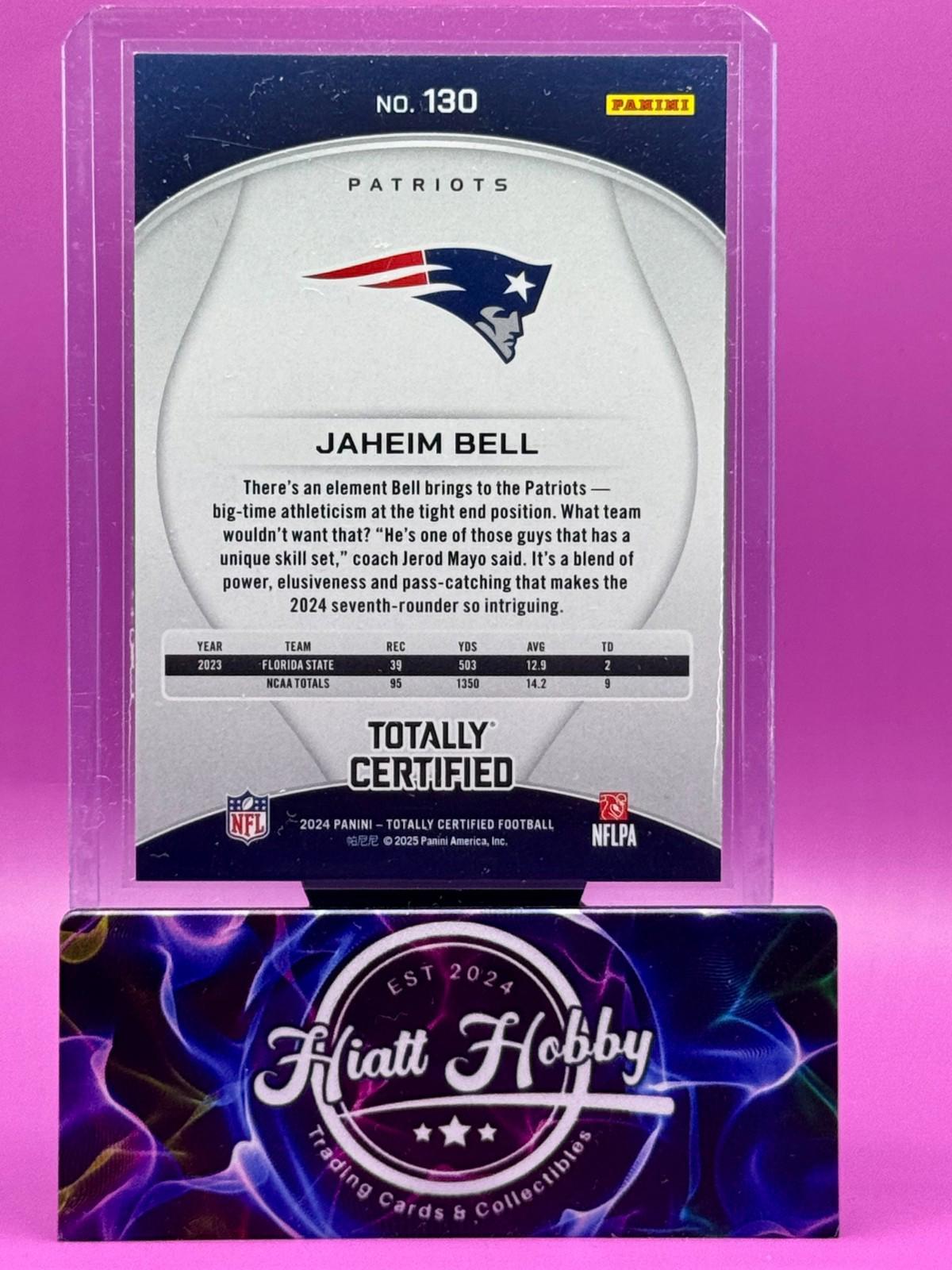 2024 Panini Total Certified Football - Jaheim Bell #130 - Maroon Mirror (RC)