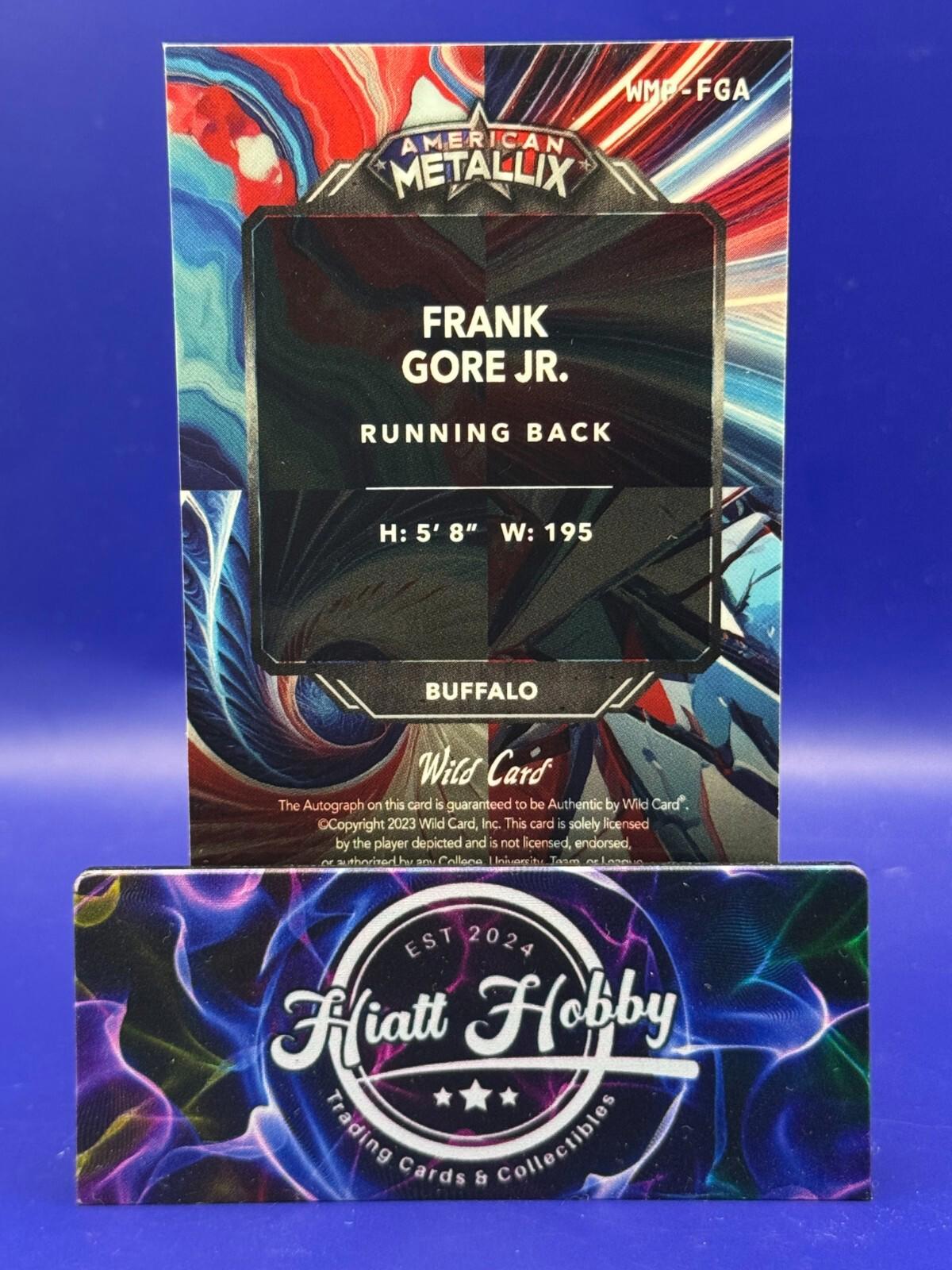 2023 Wild Card Metallix - Frank Gore Jr #WMP-FGA - Blue /5