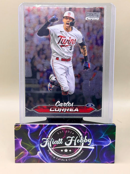 2024 Topps Stadium Club - #118 Carlos Correa - Chrome
